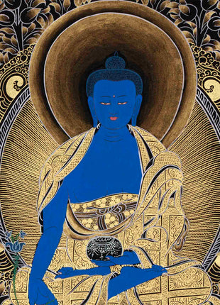 Blue Medicine Buddha Thangka | Bhaisajyaguru Painting