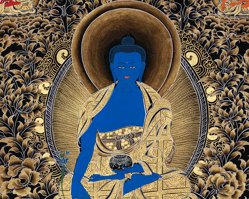 Blue Medicine Buddha Thangka | Bhaisajyaguru Painting