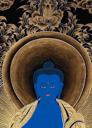 Blue Medicine Buddha Thangka | Bhaisajyaguru Painting