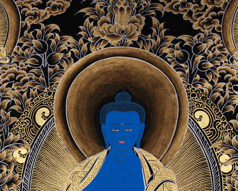 Blue Medicine Buddha Thangka | Bhaisajyaguru Painting