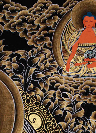 Blue Medicine Buddha Thangka | Bhaisajyaguru Painting