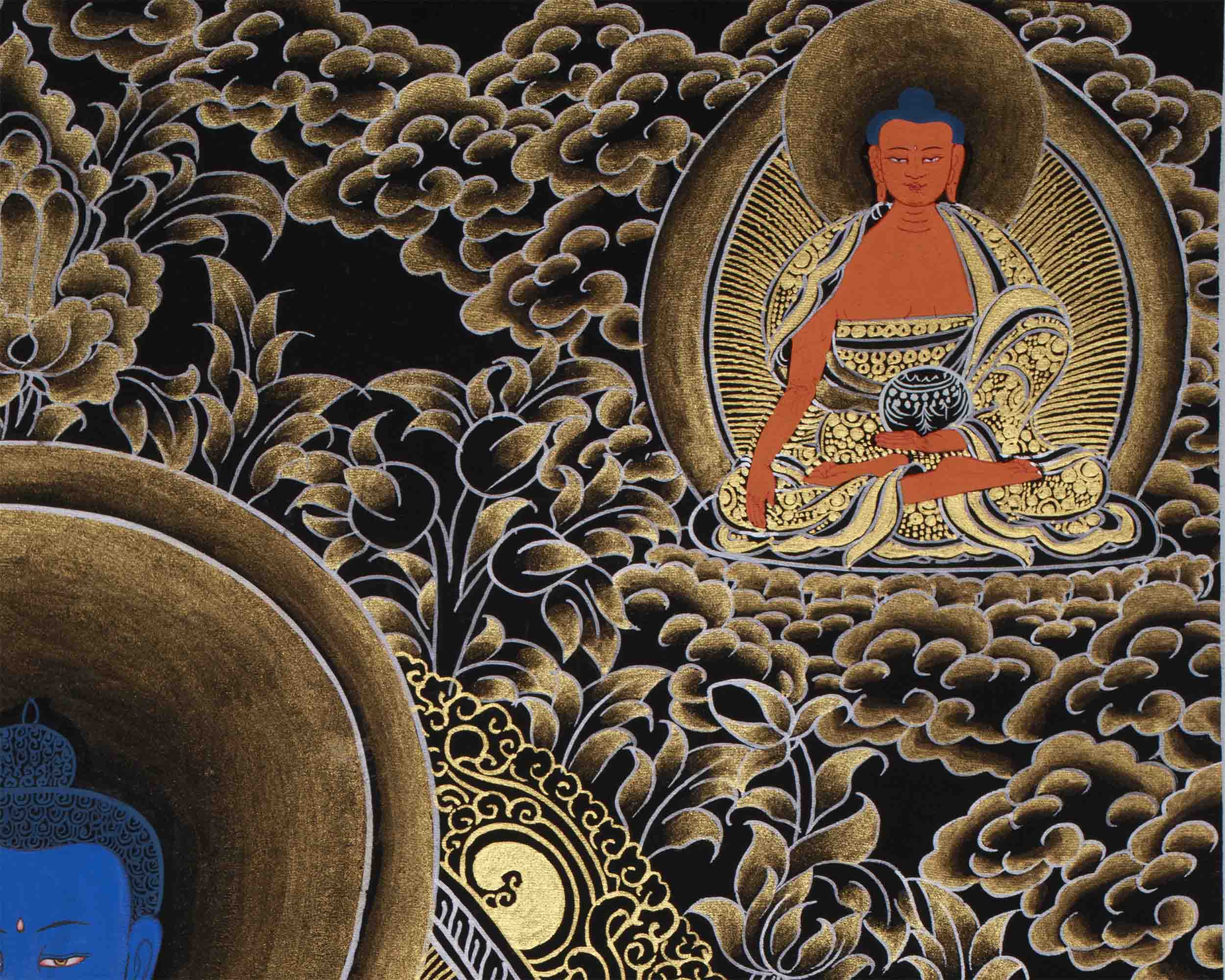Blue Medicine Buddha Thangka | Bhaisajyaguru Painting