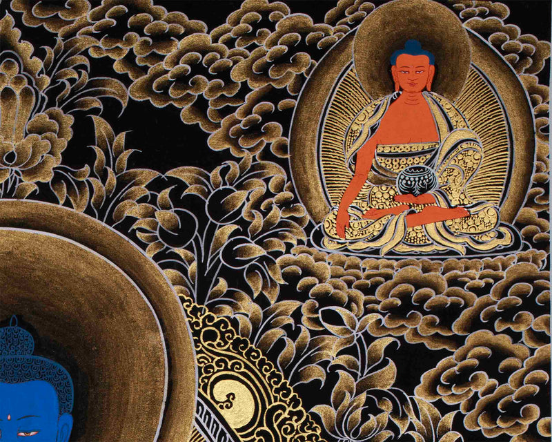 Blue Medicine Buddha Thangka | Bhaisajyaguru Painting