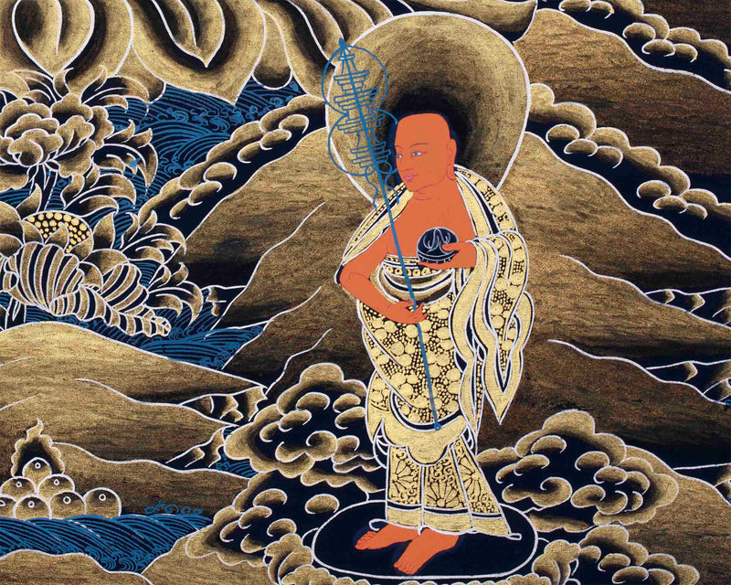 Shakyamuni Buddha With Amitabha and Medicine Buddha | Traditional Thangka Painting