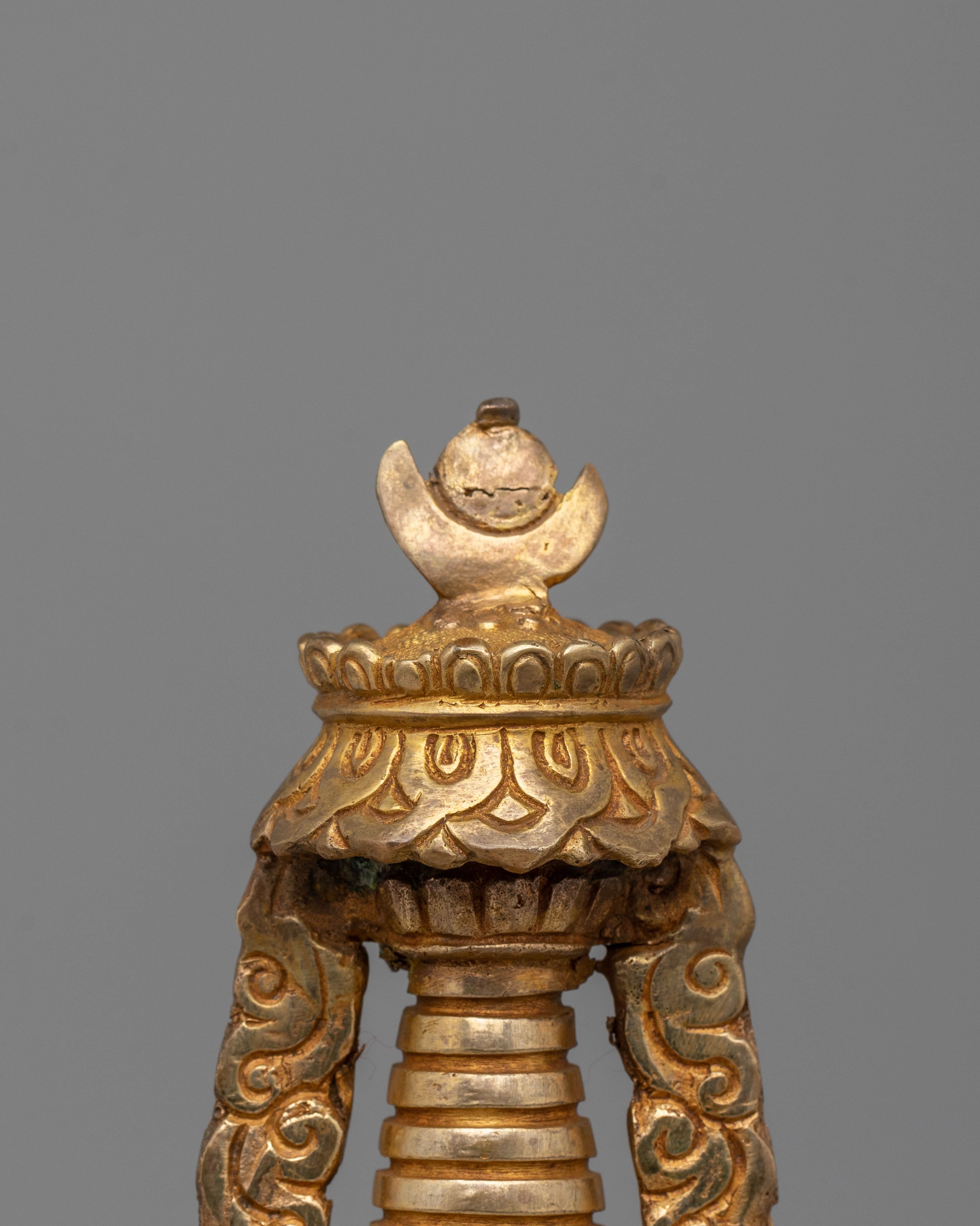 Traditional Altar Lotus Blossom Stupa | Tibetan Buddhist Decor