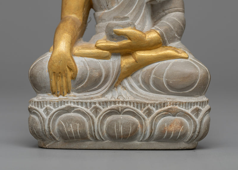 Stone Buddha Statue | Capture Tranquility with Shakyamuni Buddha