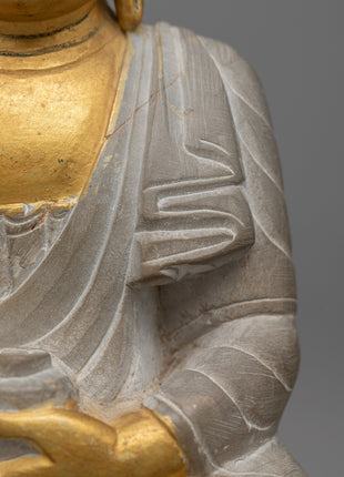 Stone Buddha Statue | Capture Tranquility with Shakyamuni Buddha