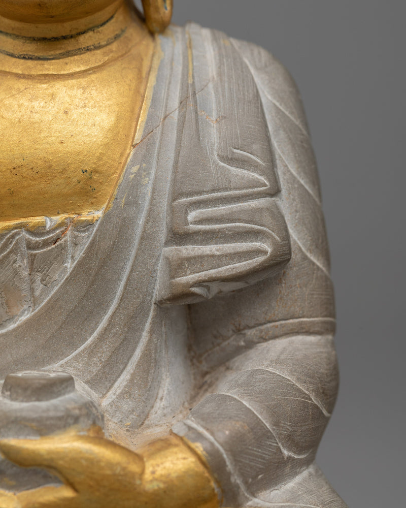 Stone Buddha Statue | Capture Tranquility with Shakyamuni Buddha