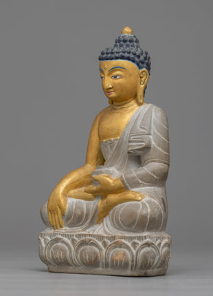 Stone Buddha Statue | Capture Tranquility with Shakyamuni Buddha