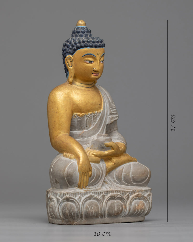 Stone Buddha Statue | Capture Tranquility with Shakyamuni Buddha