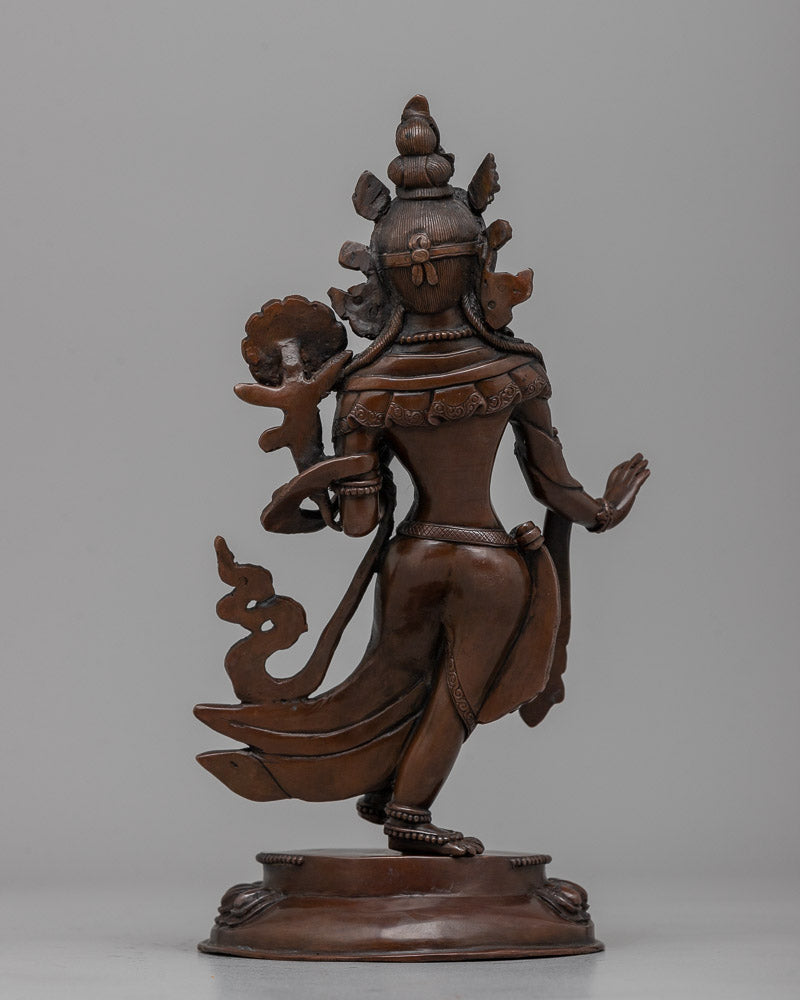 Female Buddah White Tara Statue | Inspiring Peace and Protection in Copper