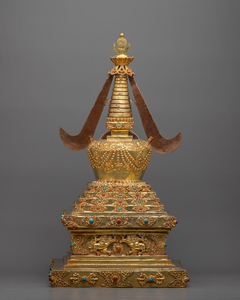 Buddhist Temple Stupa | Radiant Symbol of Divine Sanctity and Spiritual Splendor