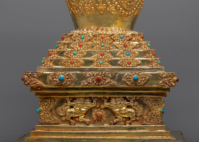 Buddhist Temple Stupa | Radiant Symbol of Divine Sanctity and Spiritual Splendor