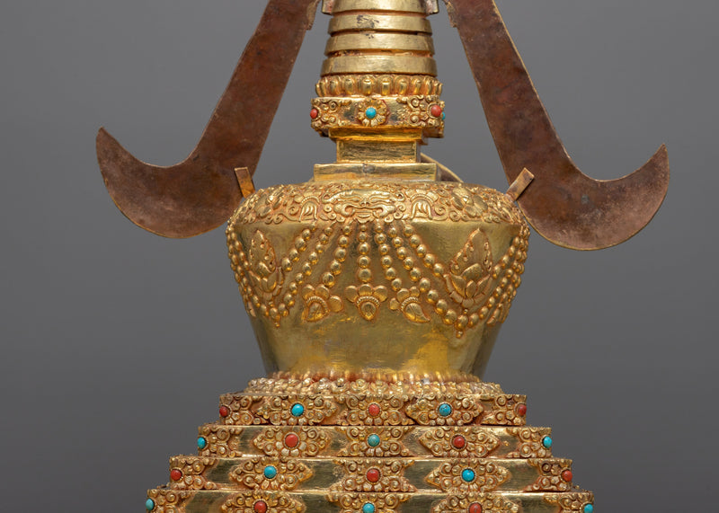 Buddhist Temple Stupa | Radiant Symbol of Divine Sanctity and Spiritual Splendor