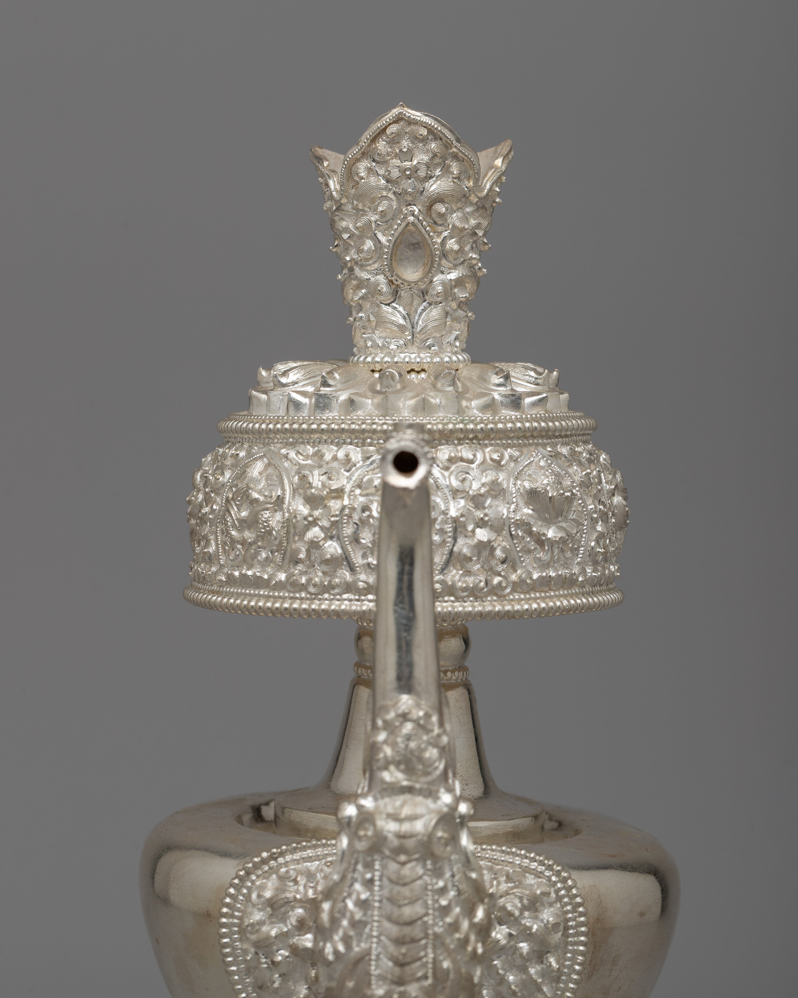 Tibetan Bumpa Vase Set | Religious Vessels for Ritual Significance and Cultural Heritage