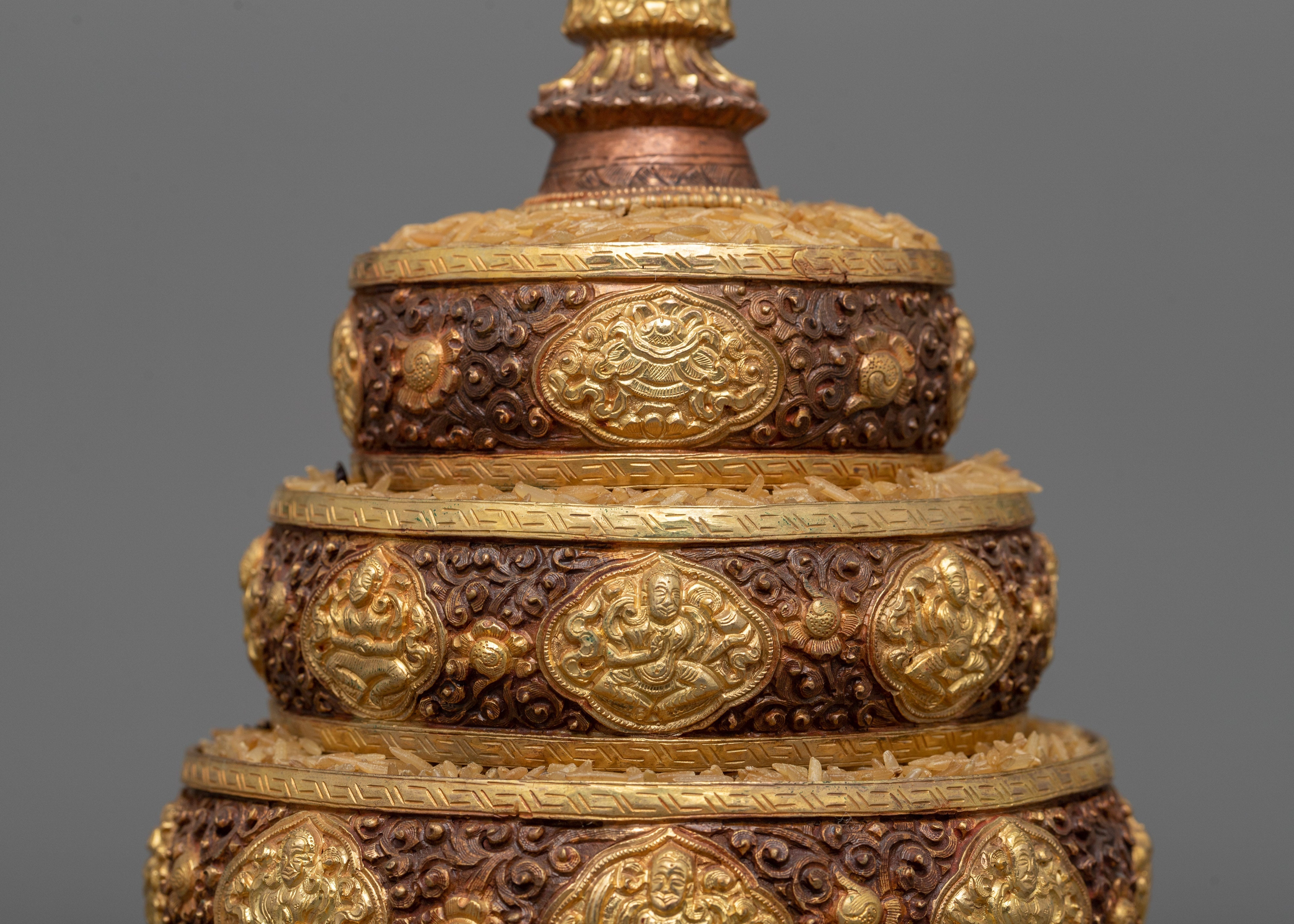 Gold Plated Mandala Set | Radiant Symbols of Spiritual Harmony and Enlightenment