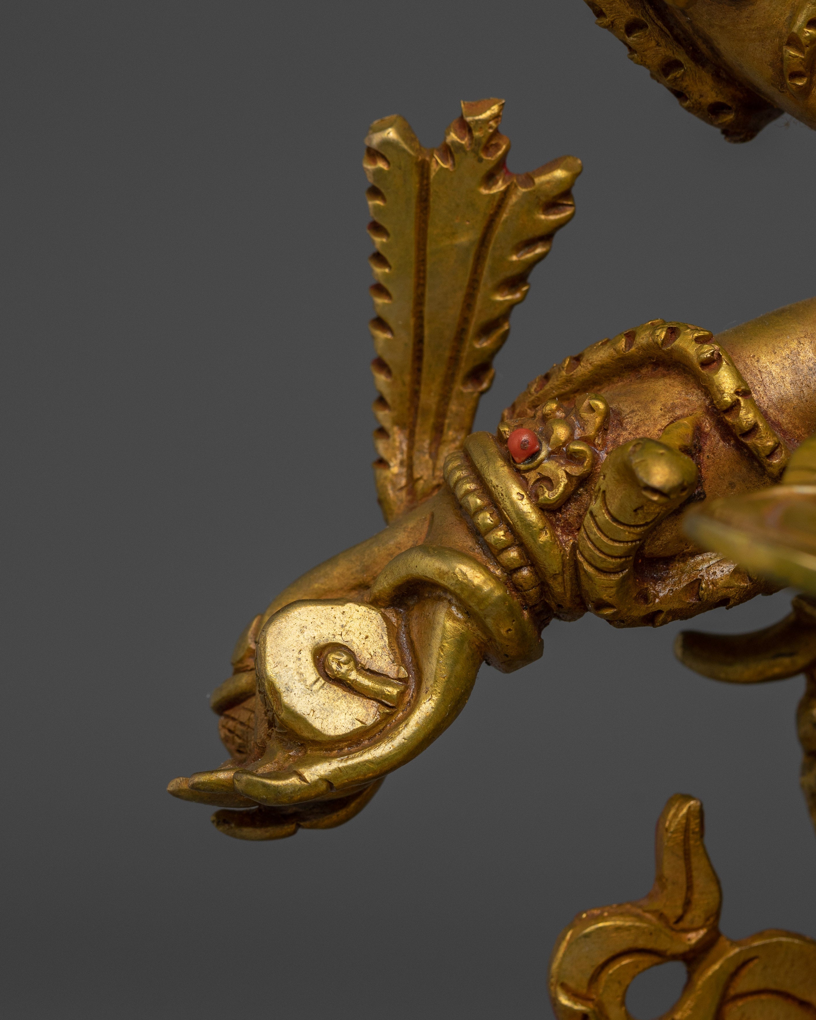 Six-Armed Mahakala Statue in 24K Gold Gilding | Transformation, and Spiritual Enlightenment