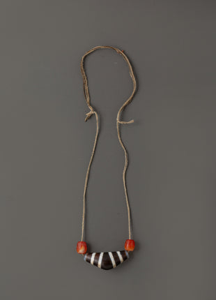 Coral Stone Mala Necklace | Handcrafted Spiritual Beads