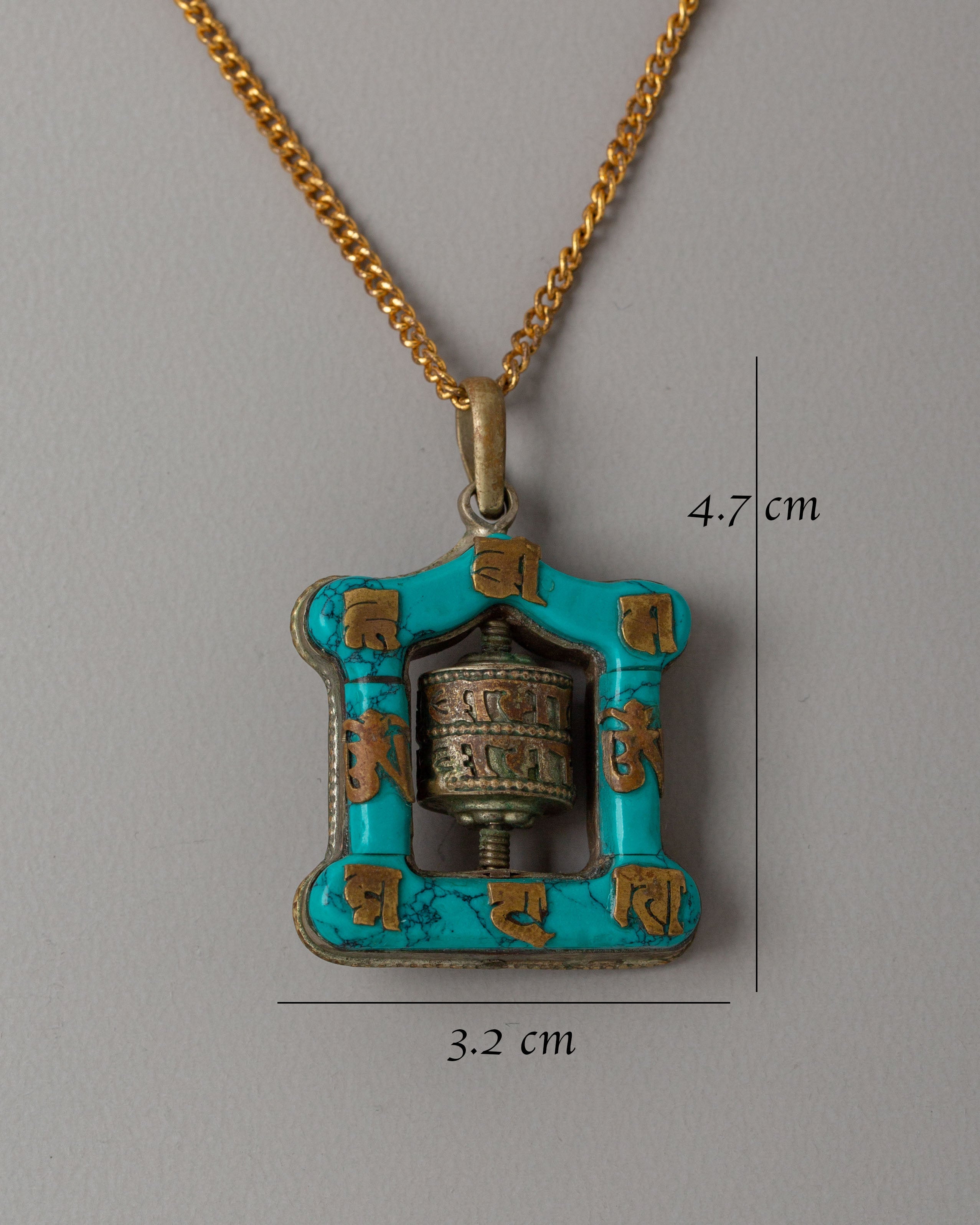 Tibetan Prayer Wheel Locket | Spiritual Amulet for Meditation