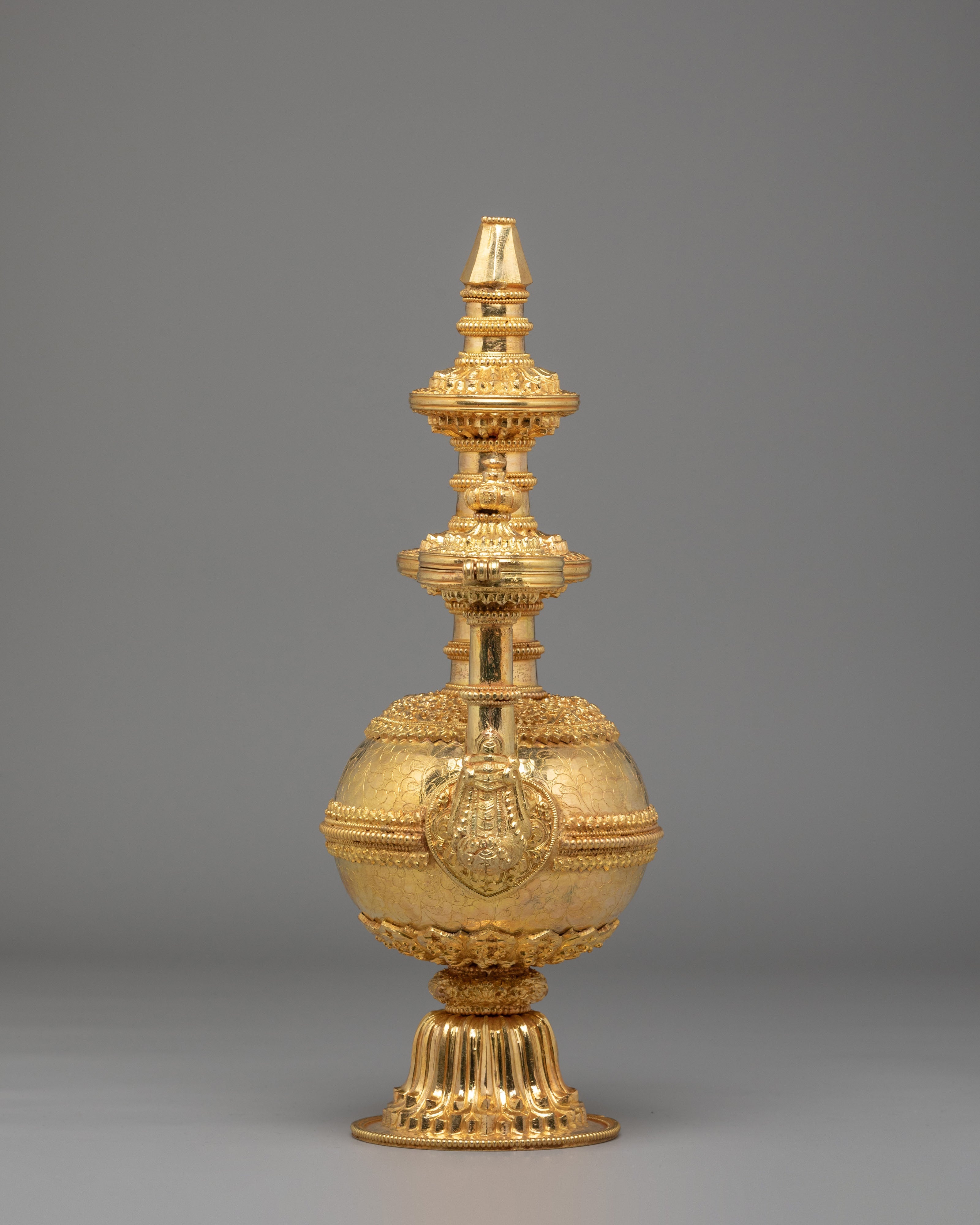 Kundika Water Vessel | Gold Plated Copper Body for Ritual Use