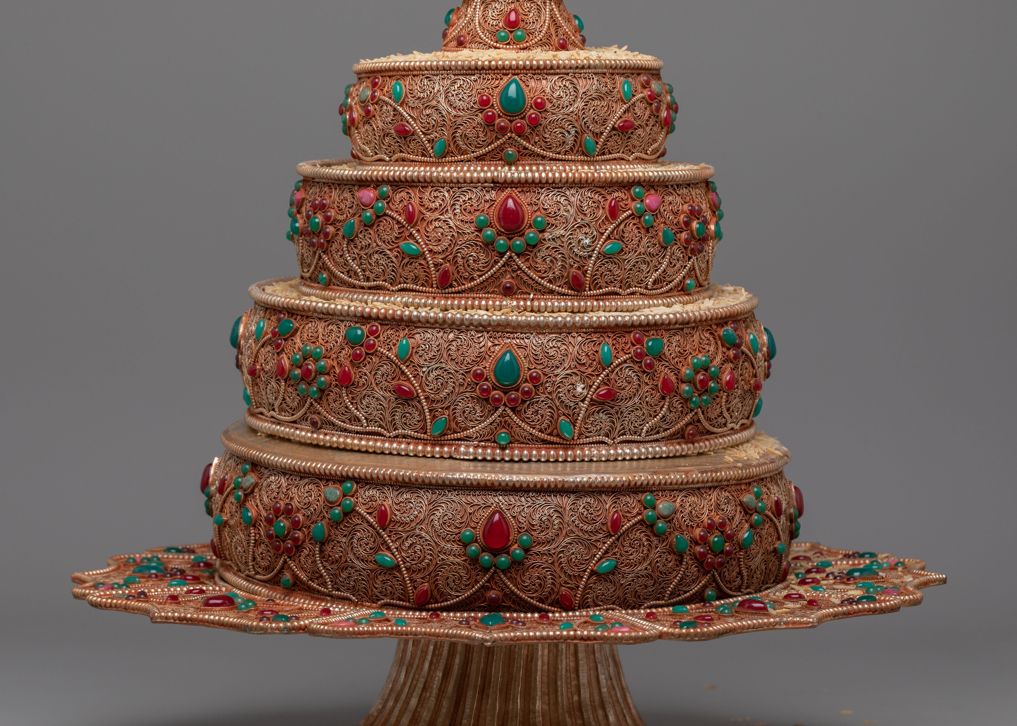 Handcrafted Rice Mandala Offering | Sacred Symbol of Generosity and Enlightened Wisdom