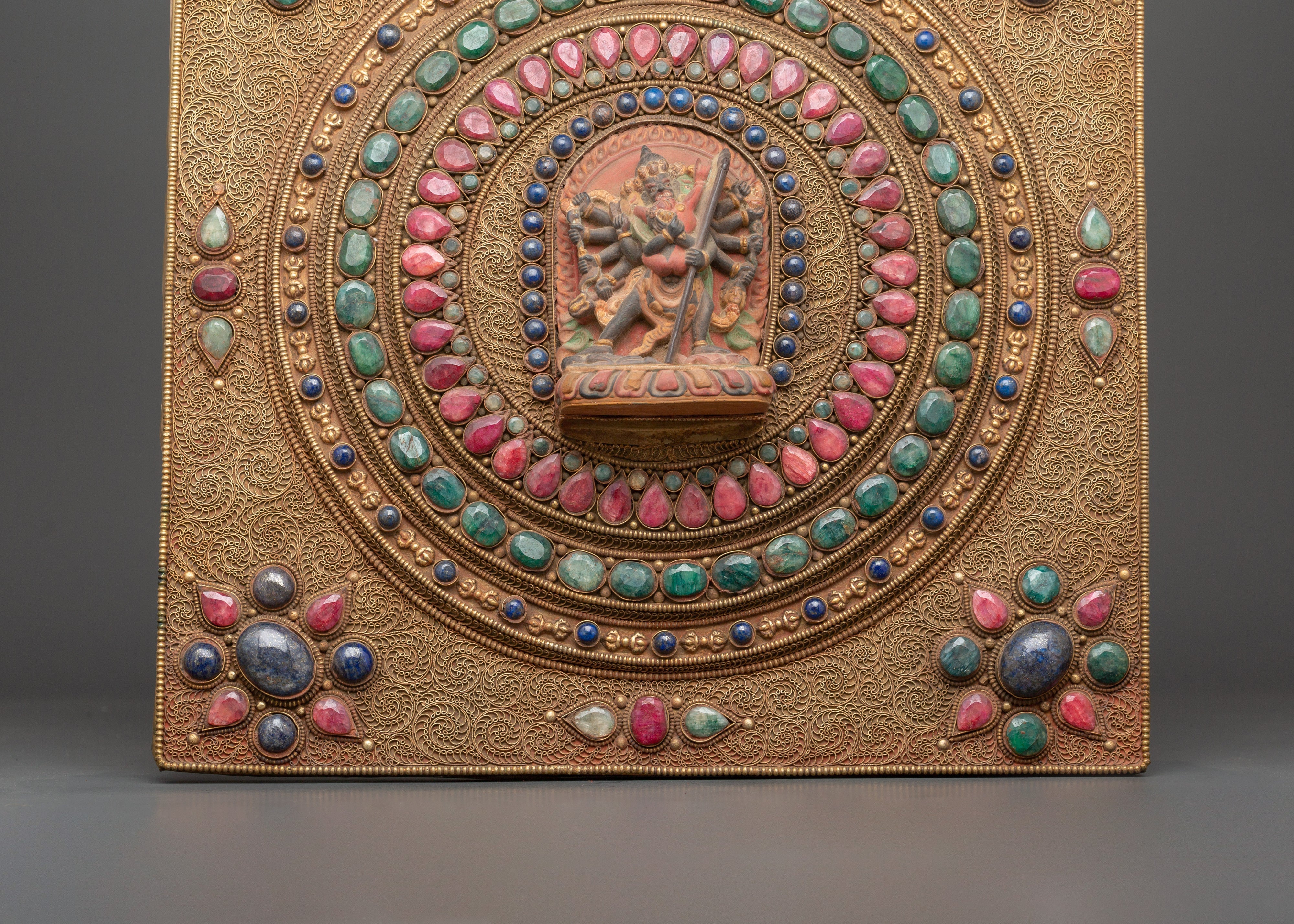 Handcrafted Chakrasamvara Mandala | Copper with Gold & Silver Plating