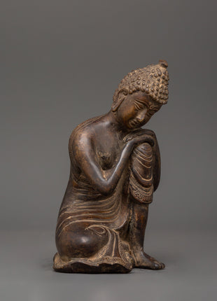 Buddha Bronze Iron Statue | Handcrafted Sitting Buddha Artwork