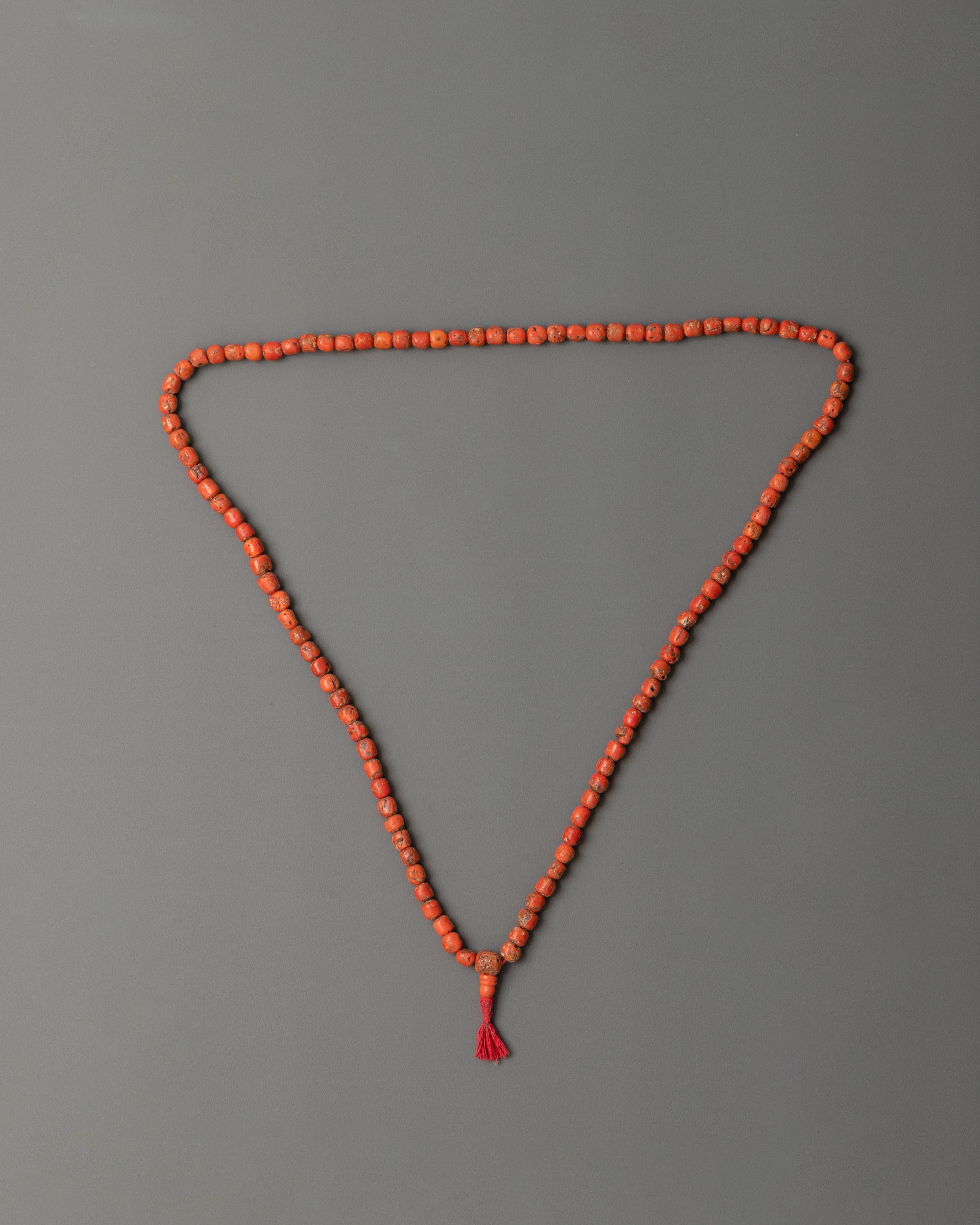 Coral Mala Beads | Sacred Tool for Meditation & Spiritual Awakening