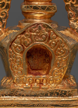 Exquisite Tibetan Stupa Chorten | Spiritual Tibetan Monument