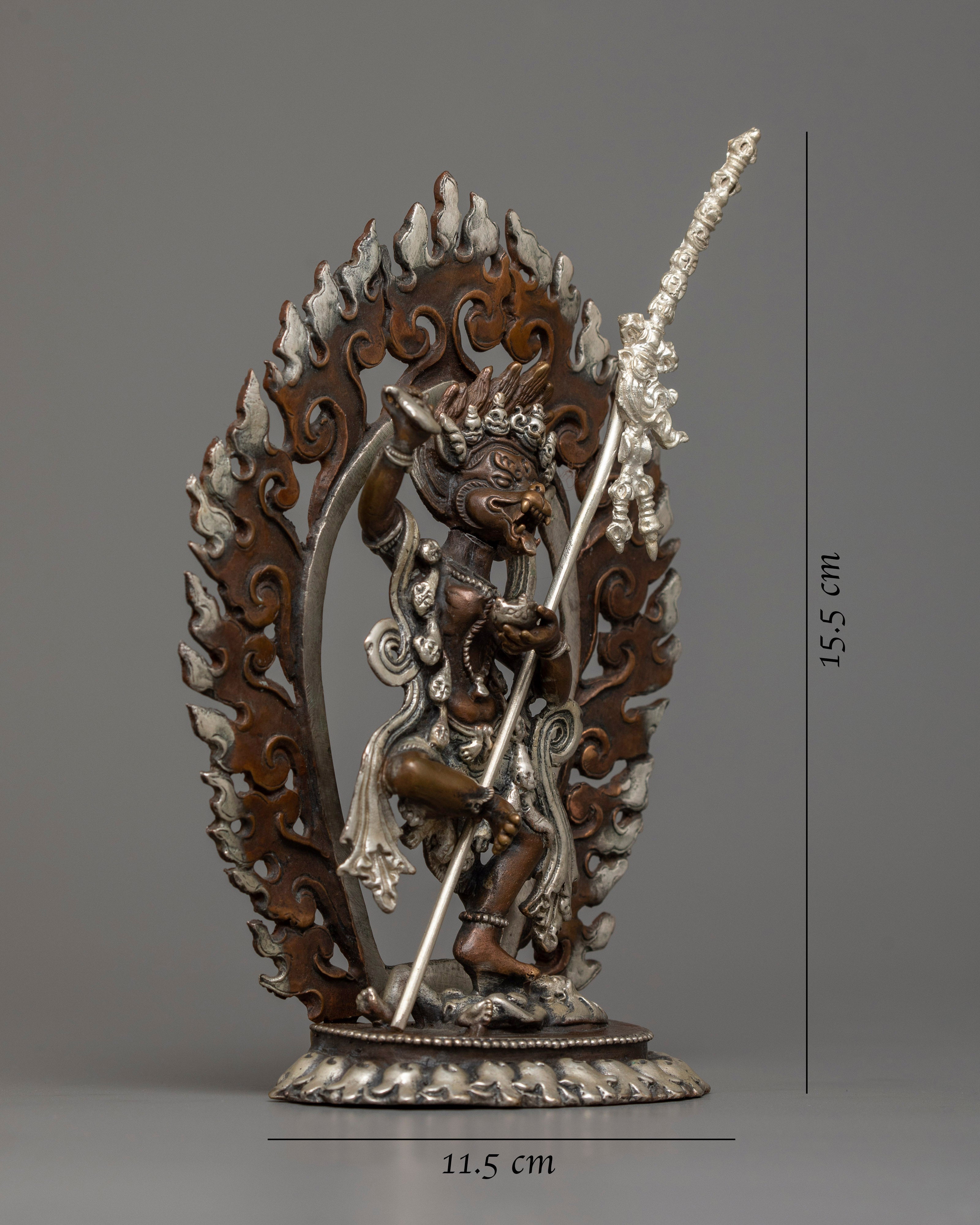 Machine Made Dakini Lion Head Statue |  Symbol of Fierce Protection and Power