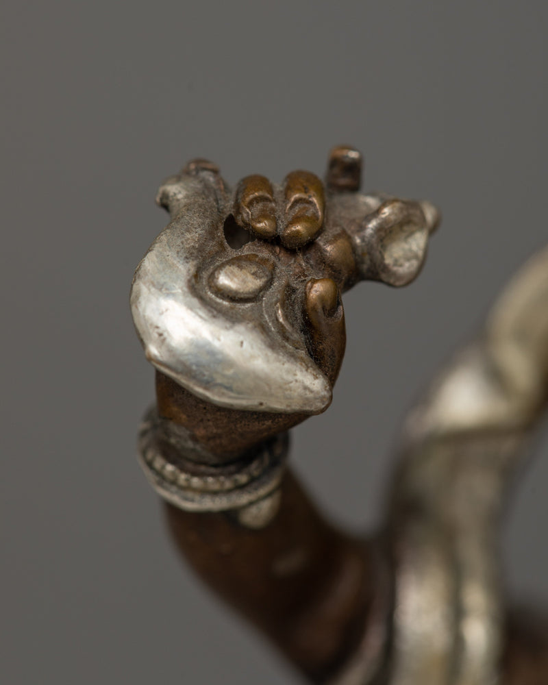 Machine Made Dakini Lion Head Statue |  Symbol of Fierce Protection and Power