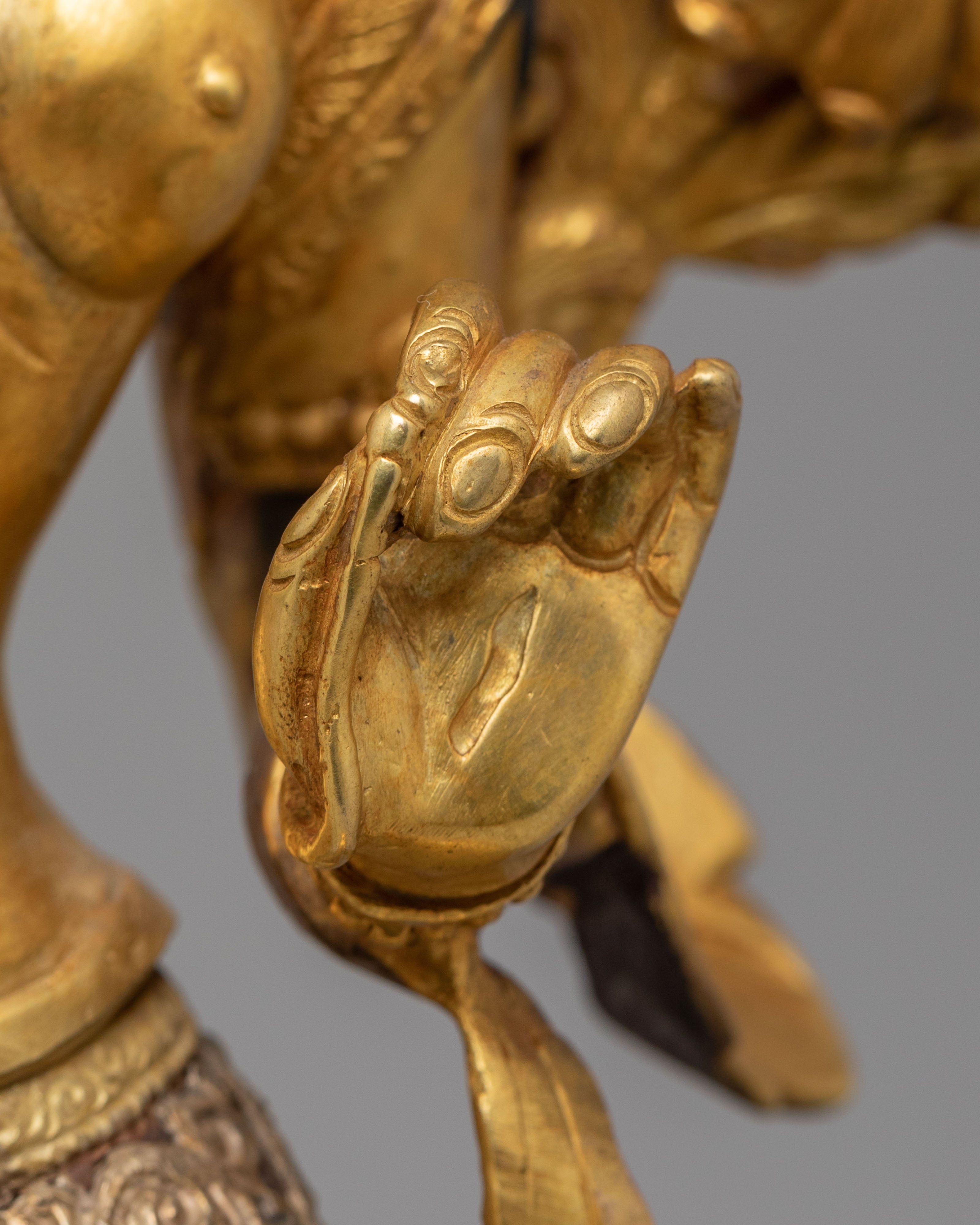 Standing Green Tara Buddhist Sculpture | Spiritual Home Decor