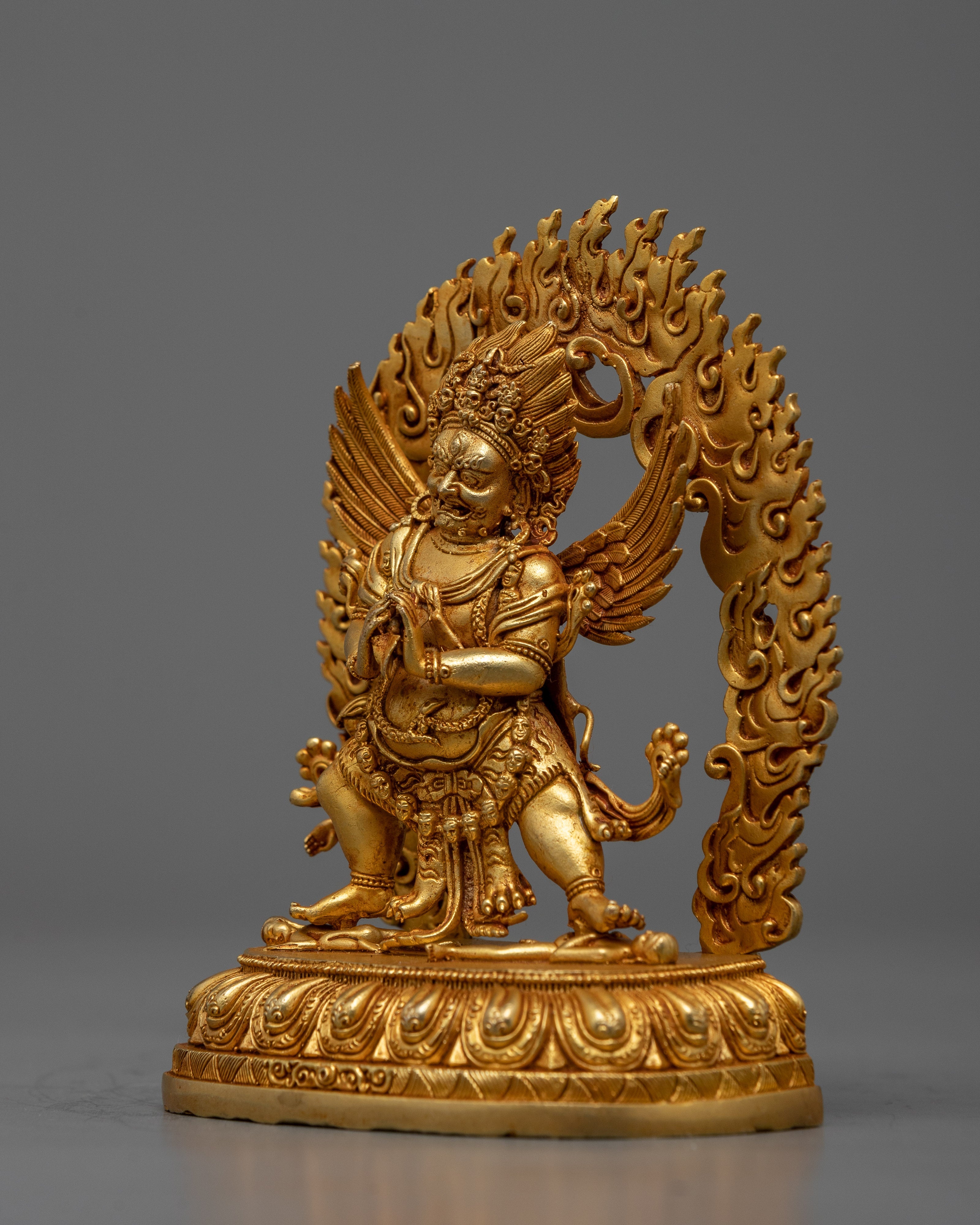 MachineMade VajraKilaya Statue | Copper Crafted with 24K Gold Plating for Spiritual Power