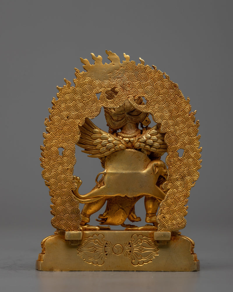 MachineMade VajraKilaya Statue | Copper Crafted with 24K Gold Plating for Spiritual Power