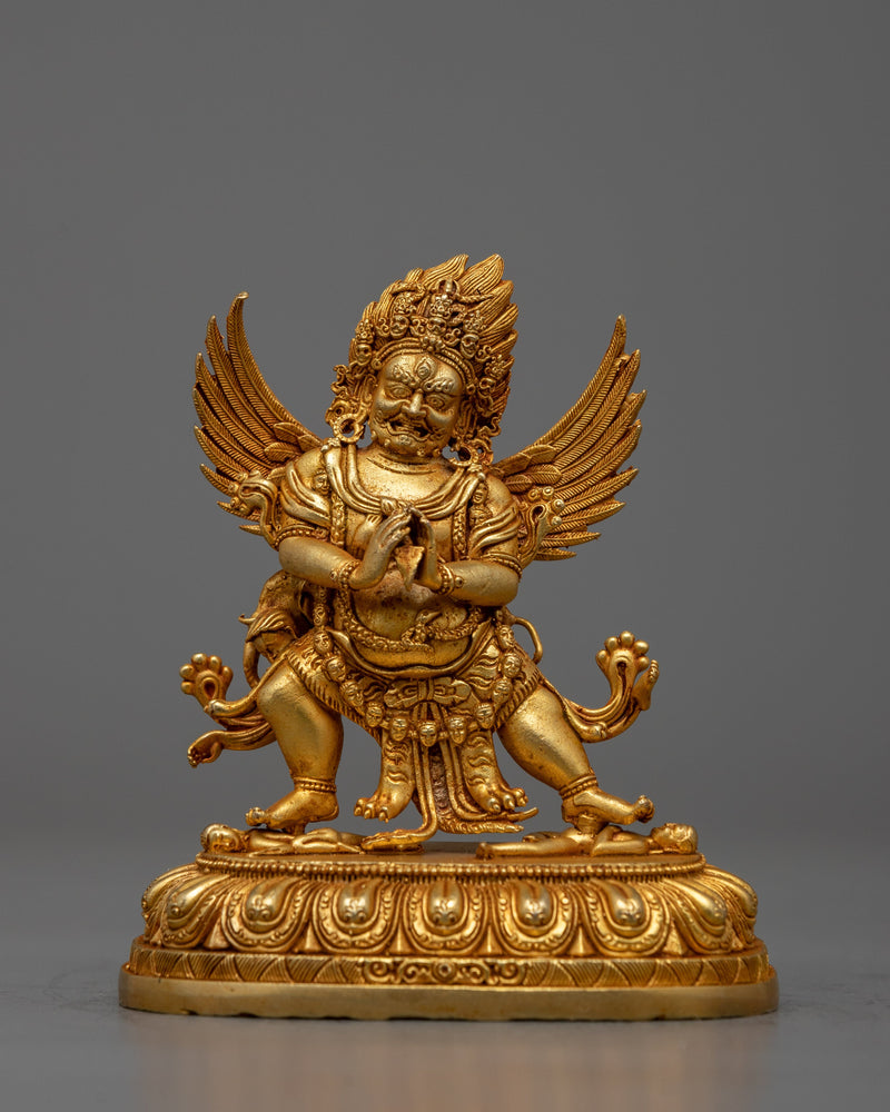 MachineMade VajraKilaya Statue | Copper Crafted with 24K Gold Plating for Spiritual Power