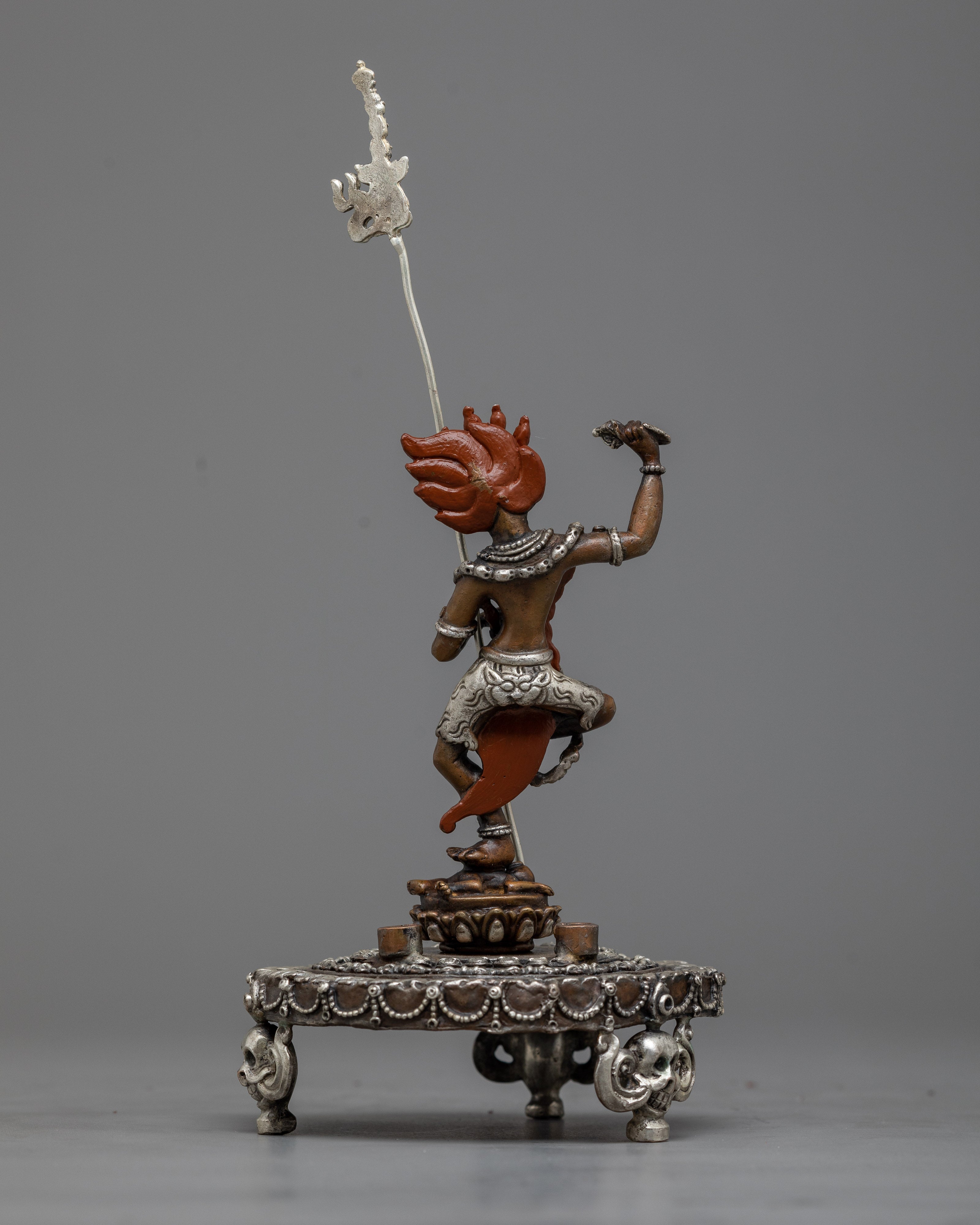 Machine Made Singha Mukha Statue | Crafted with Oxidized Copper for Spiritual Presence