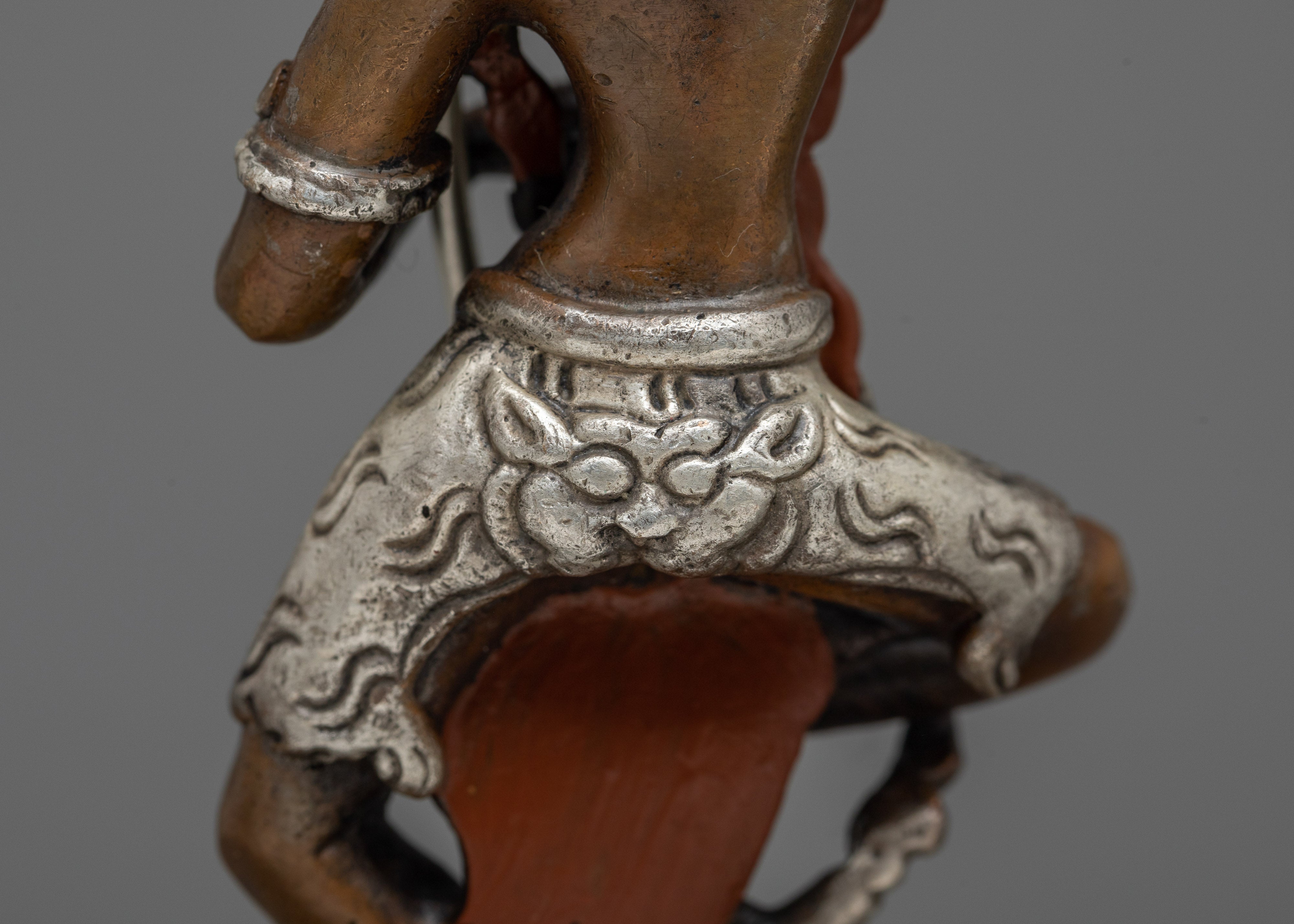 Machine Made Singha Mukha Statue | Crafted with Oxidized Copper for Spiritual Presence