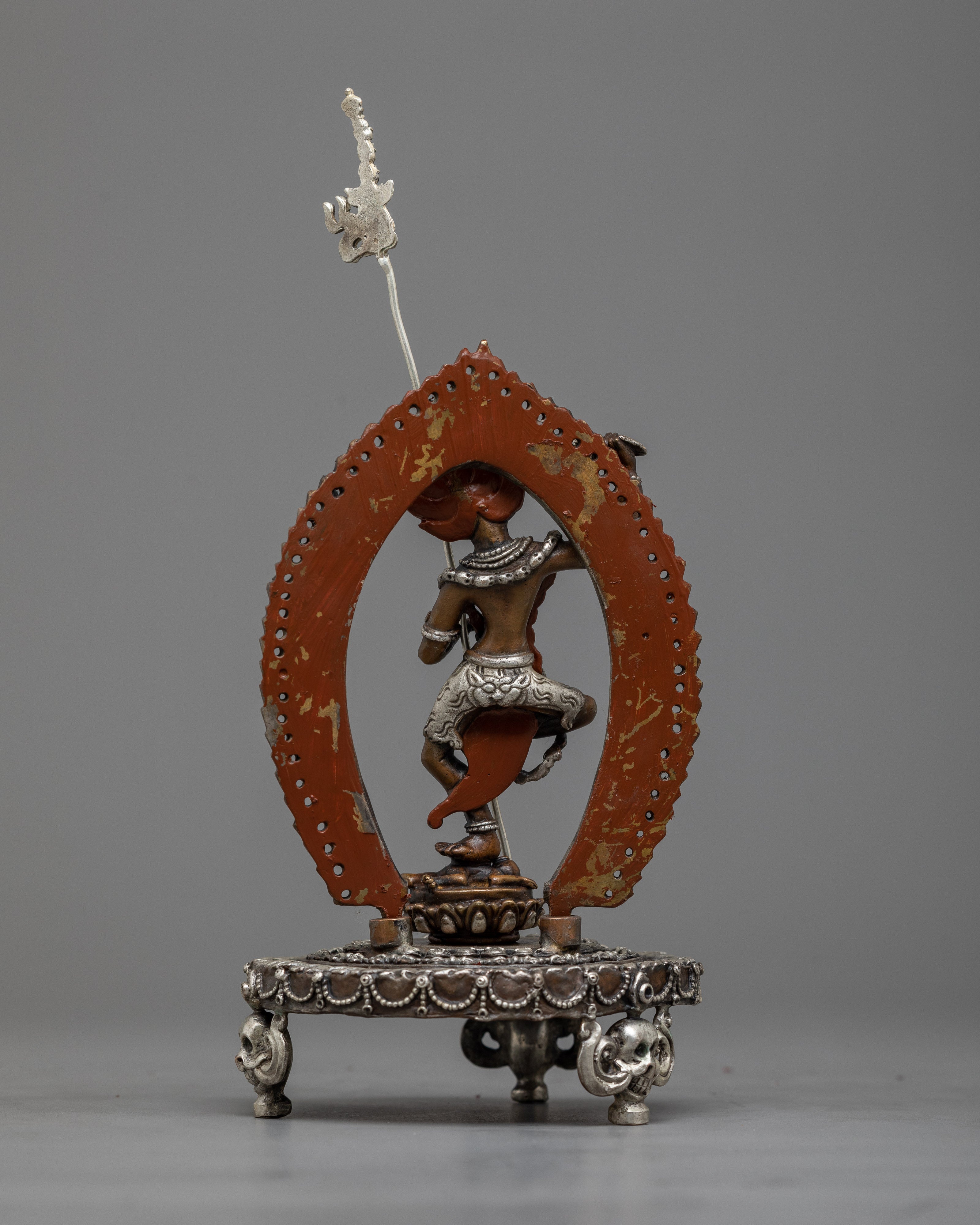 Machine Made Singha Mukha Statue | Crafted with Oxidized Copper for Spiritual Presence