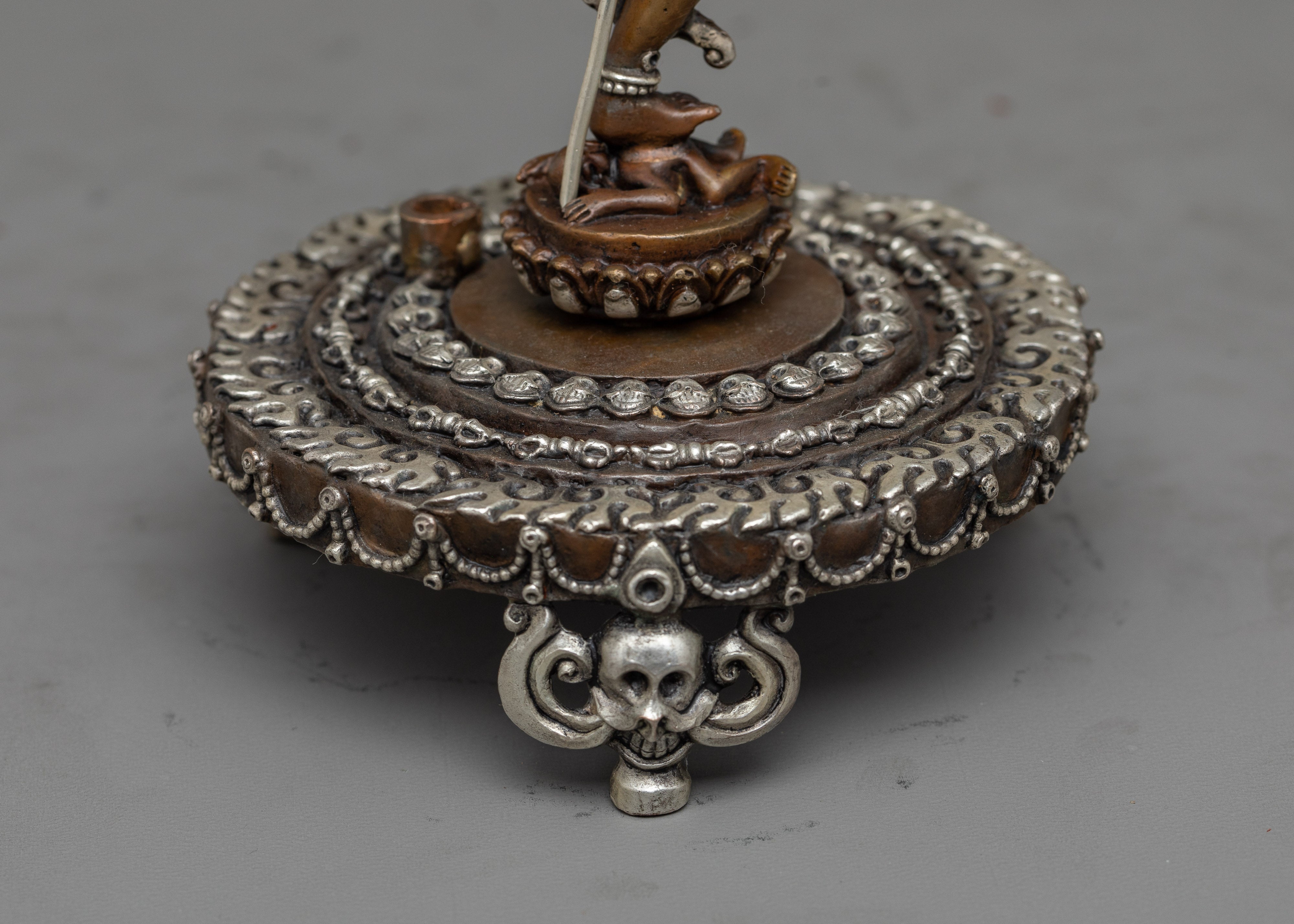 Machine Made Singha Mukha Statue | Crafted with Oxidized Copper for Spiritual Presence