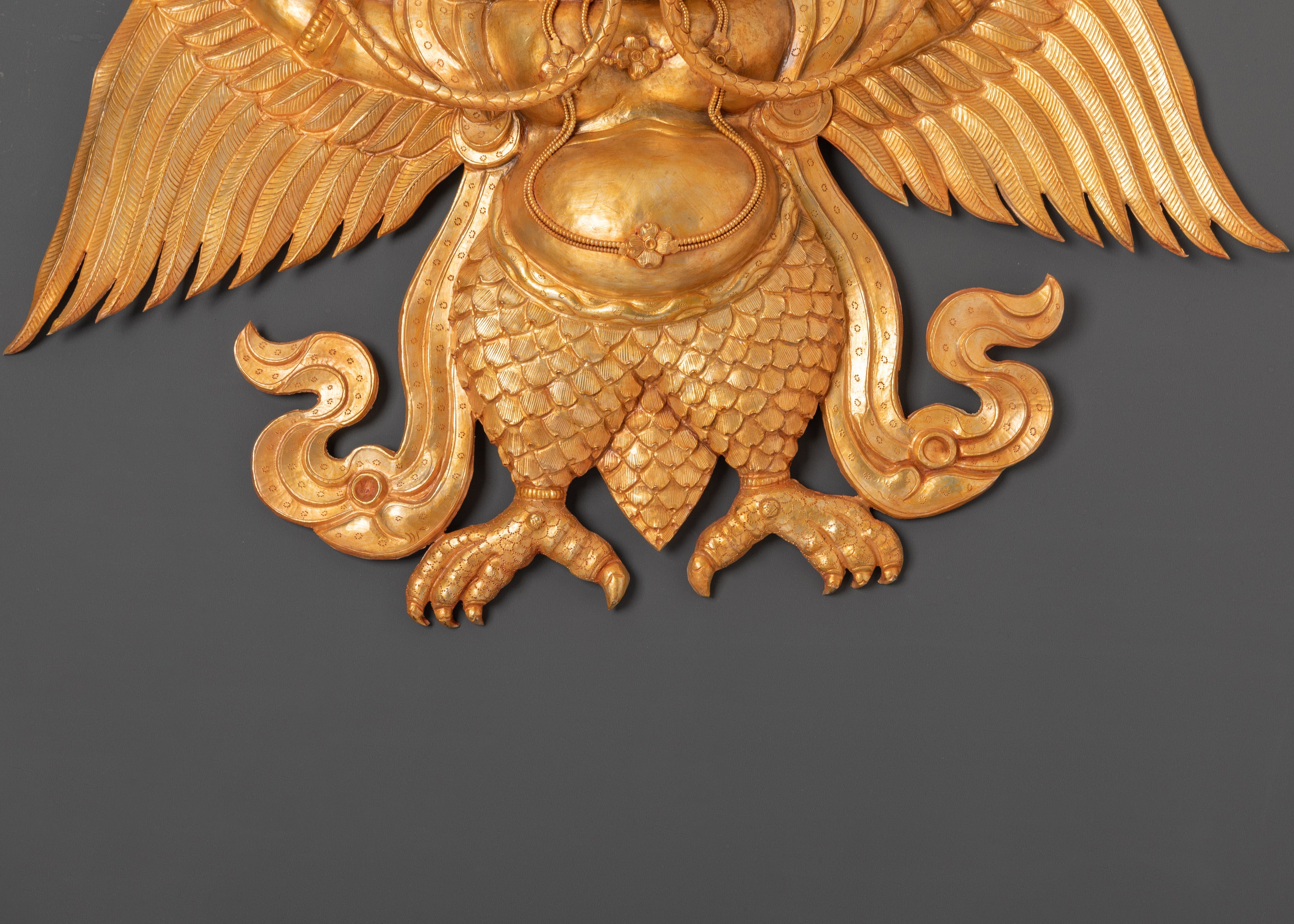 Buddhist Garuda Wall Hanging | Mythical Bird Sculpture