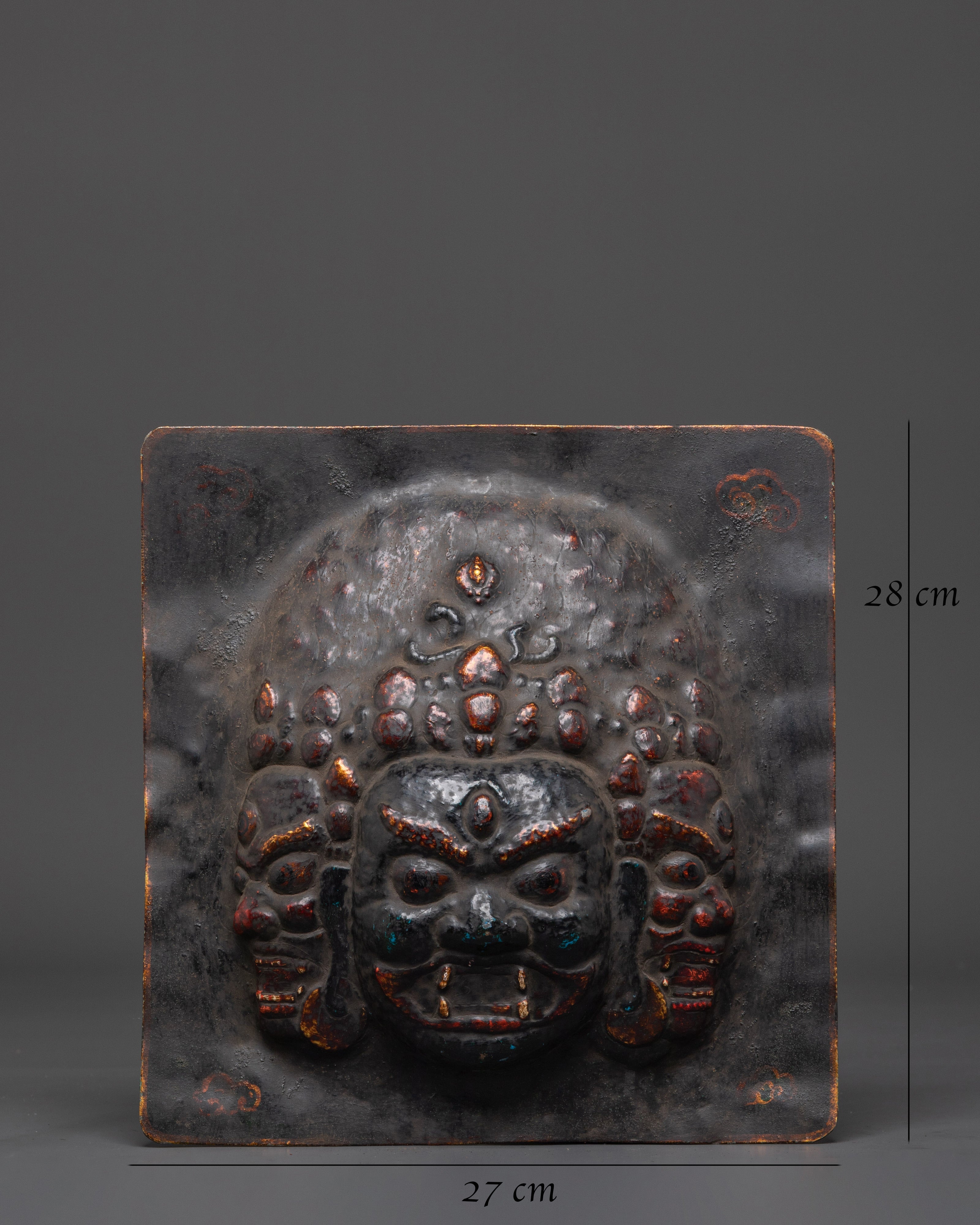 Sacred Guardian Brass Wall Hanging | Altar Decor and Meditation Room Protection