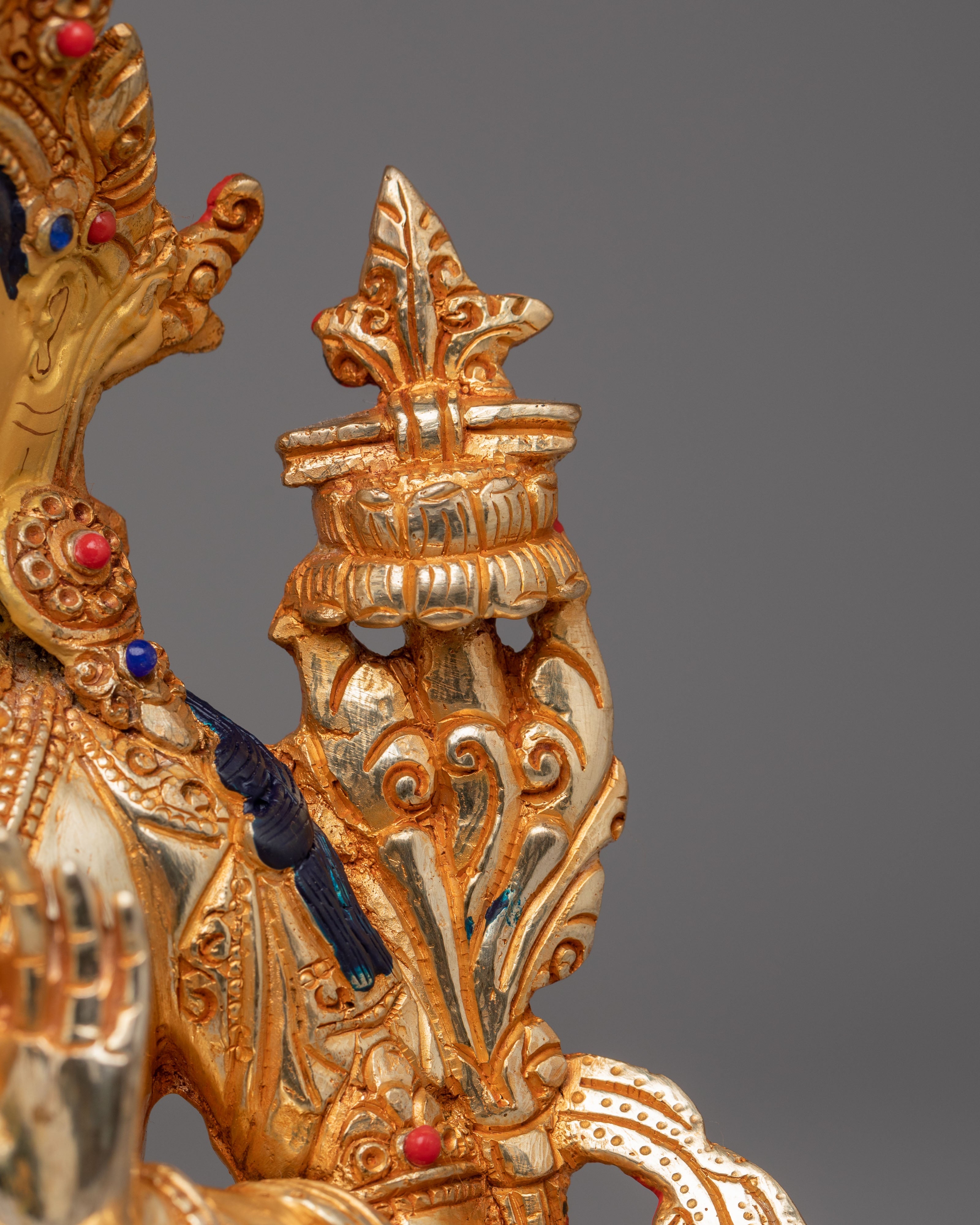 Sacred Flaming Sword Manjushri Statue | Buddhist Wisdom Deity