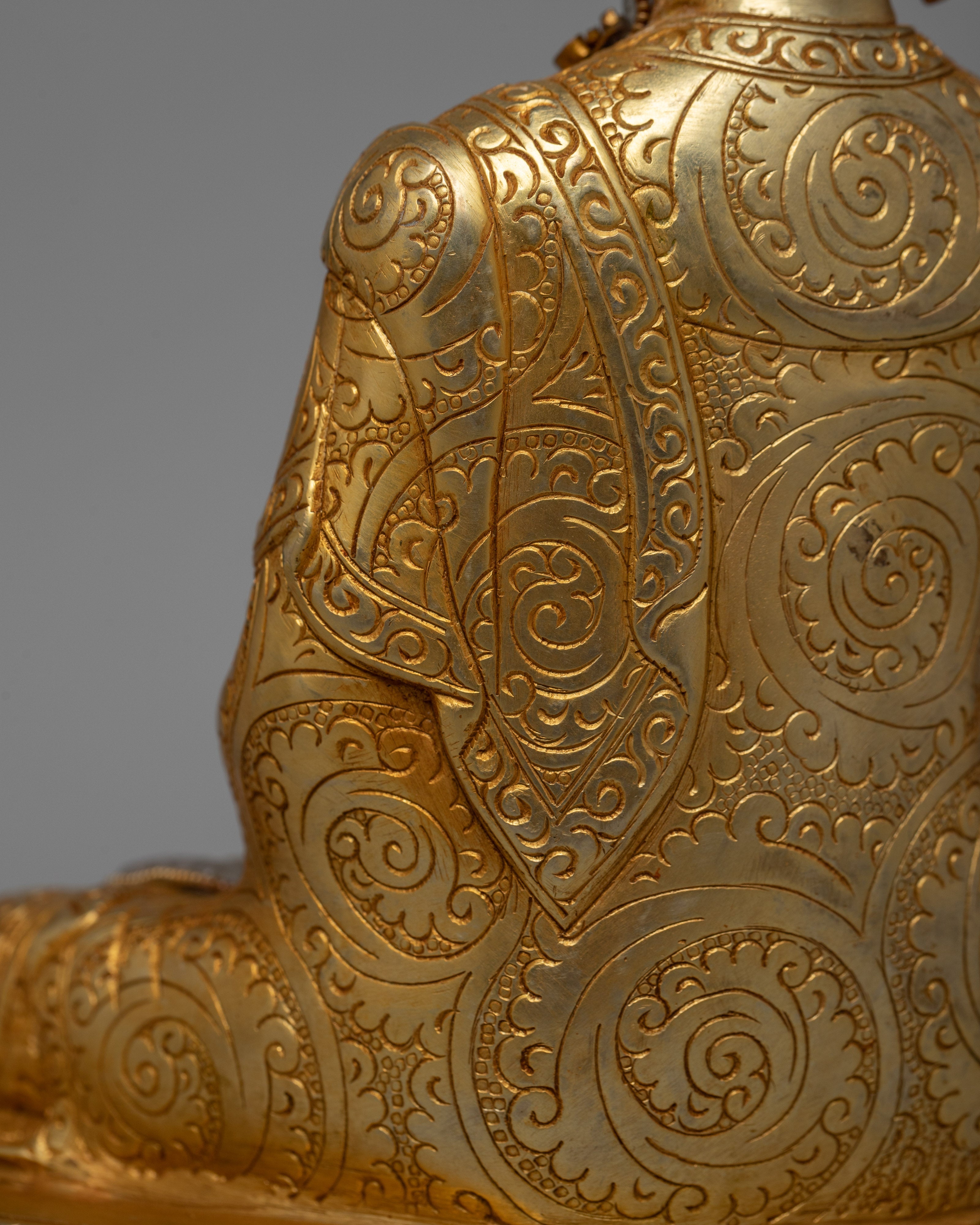 Crystal Copper Shakyamuni Buddha Statue | Exquisite Fusion of Precious Materials for Spiritual Elegance