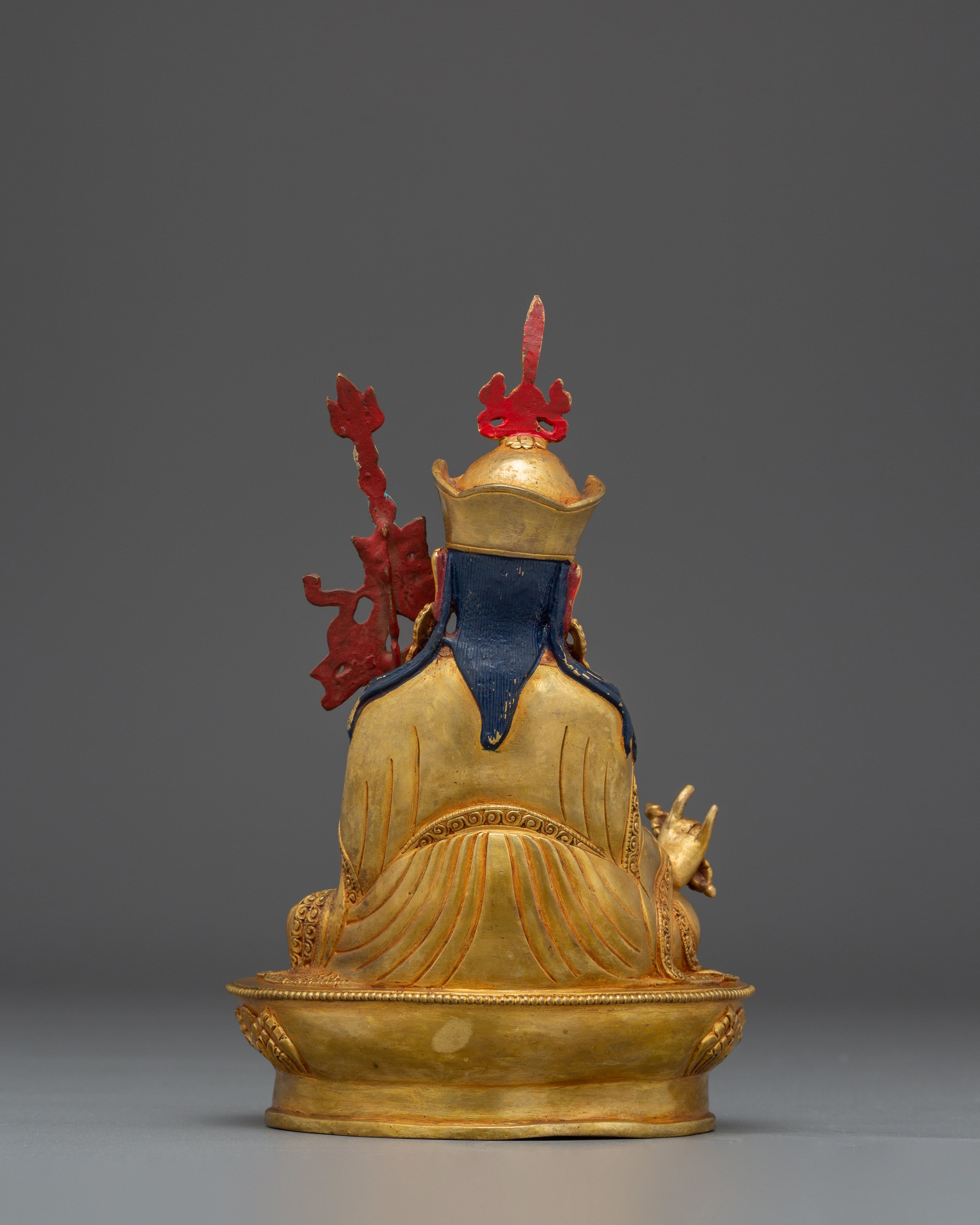 Sacred Statue of Lotus-Born Guru Rinpoche | Handcrafted Tibetan Buddhist Art