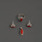Red stone jewelry set