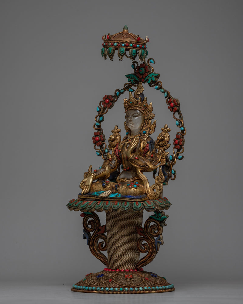 Goddess White Tara Statue | Healing and Protection in Buddhist Tradition