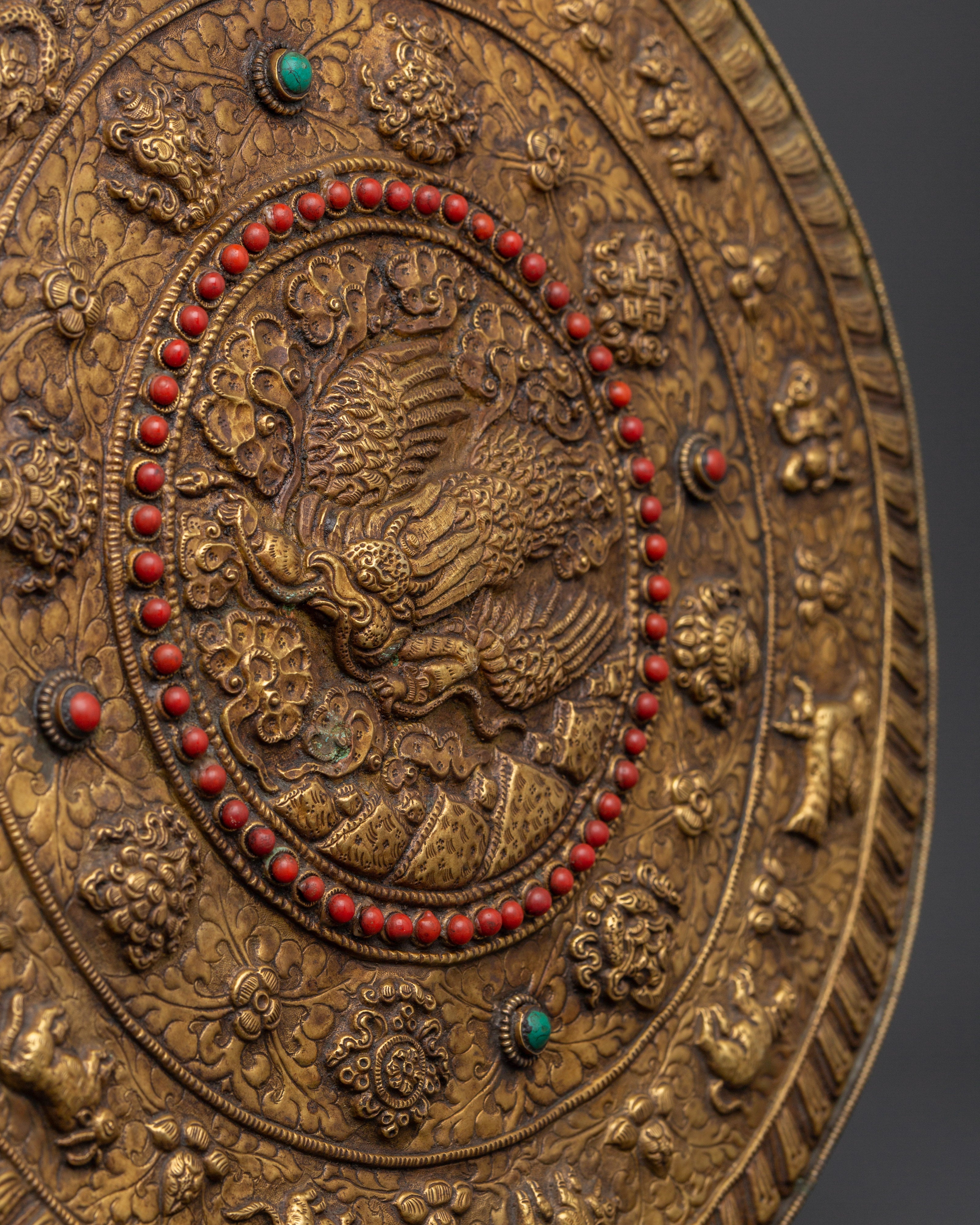Brass Tibetan Religious Wall Hanging | Perfect for Spiritual Decor