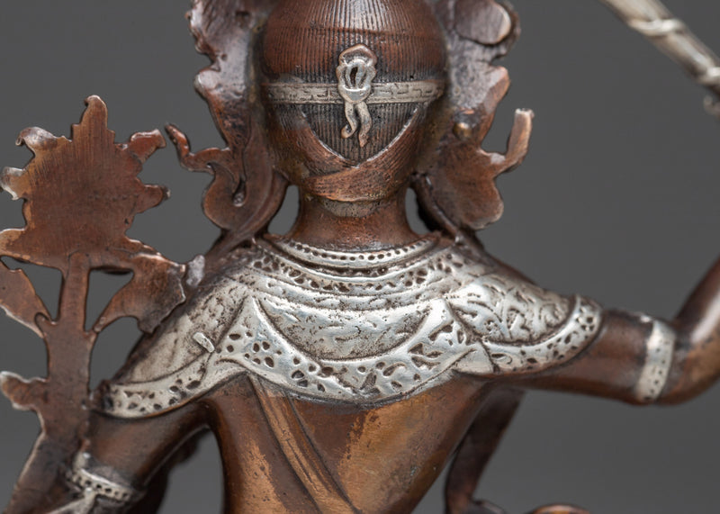 Copper Machine Made Manjushri Statue | Effortless Precision in Divine Craftsmanship for Spiritual Elevation