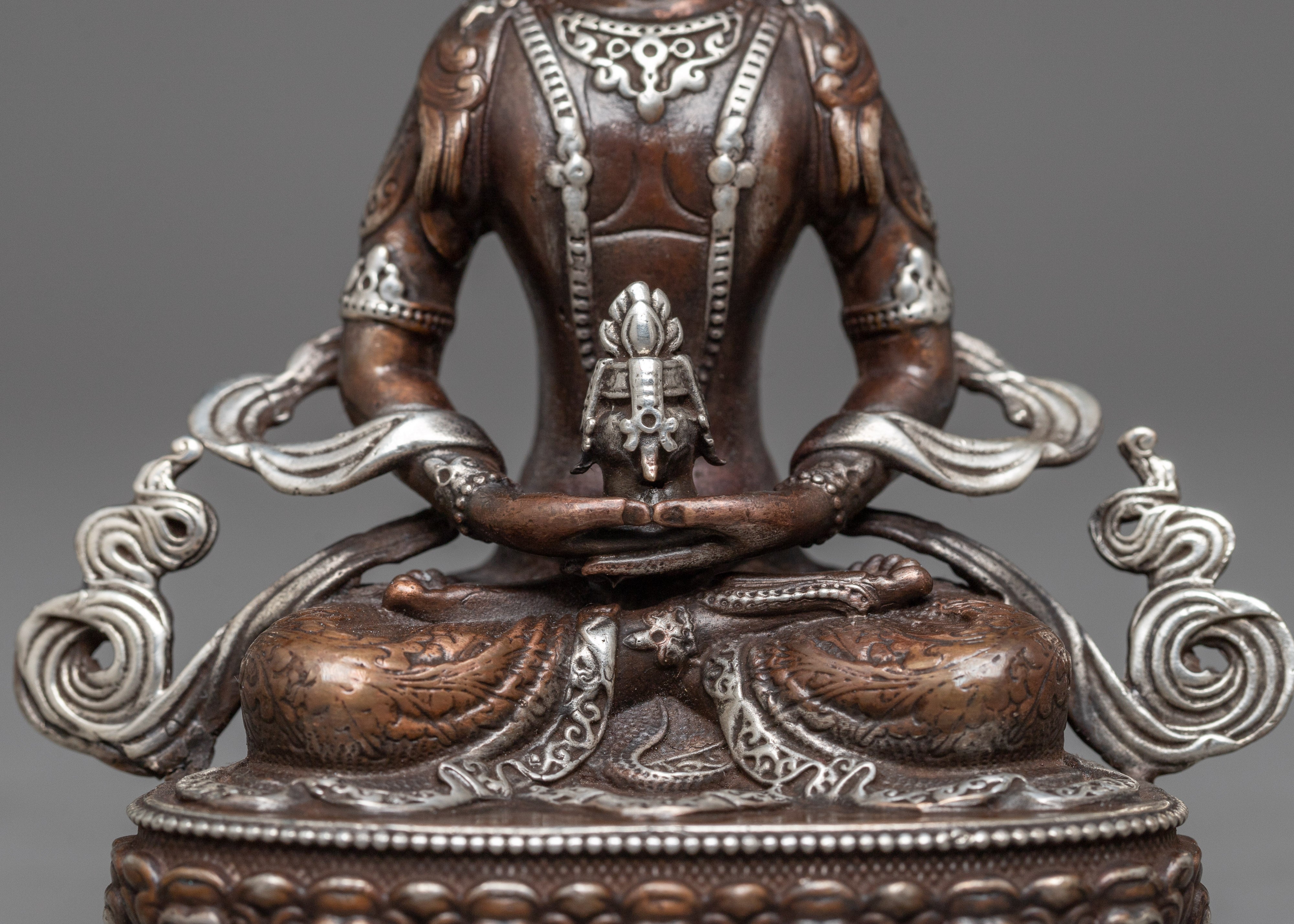 Machine Made Amitayus Buddha Statue | Craftsmanship in Divine Form for Spiritual Practice