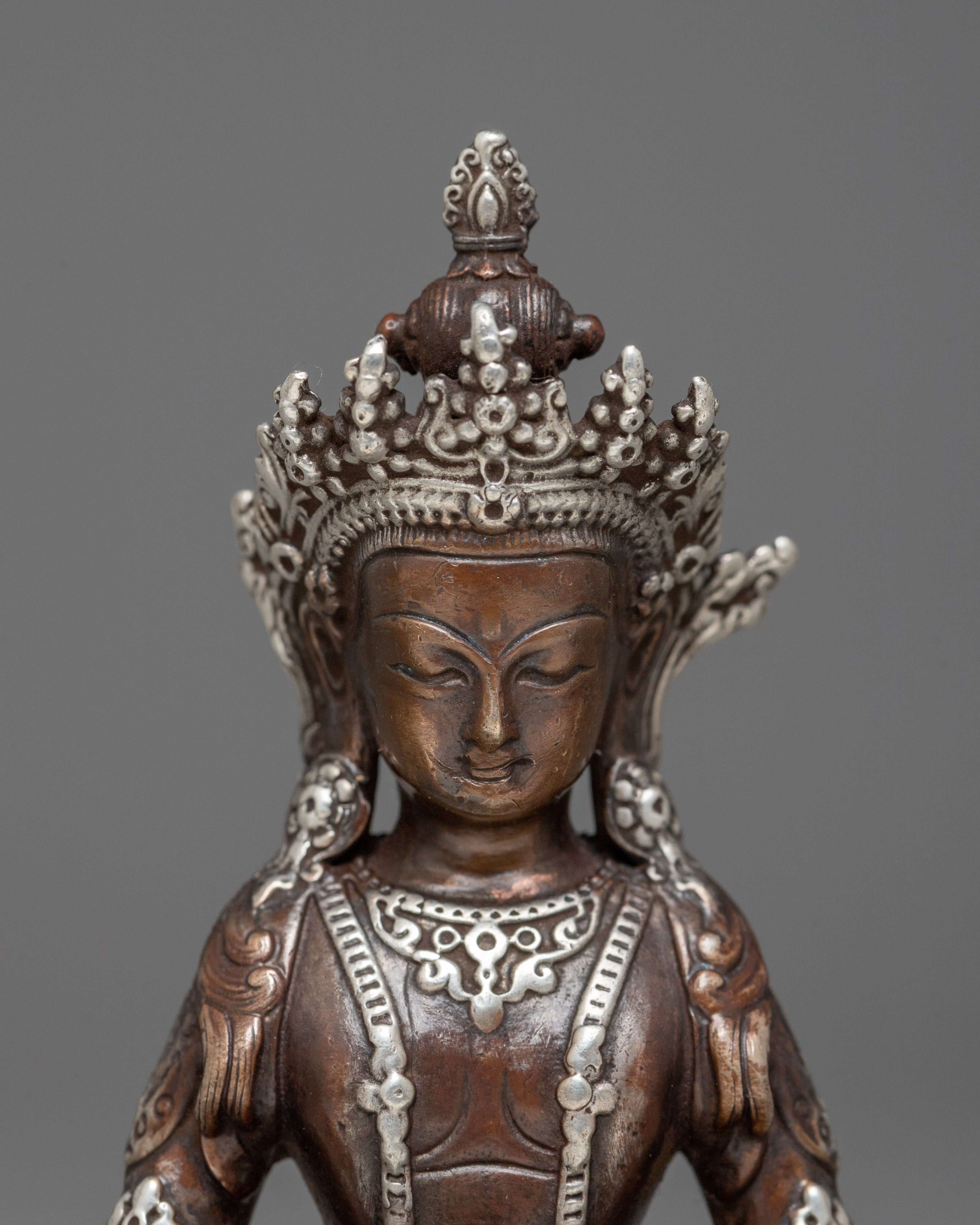 Machine Made Amitayus Buddha Statue | Craftsmanship in Divine Form for Spiritual Practice